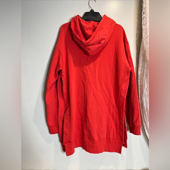Free People Outbound Side Slit Hoodie Pullover Longline Sweatshirt XS/S - Picture 9 of 9